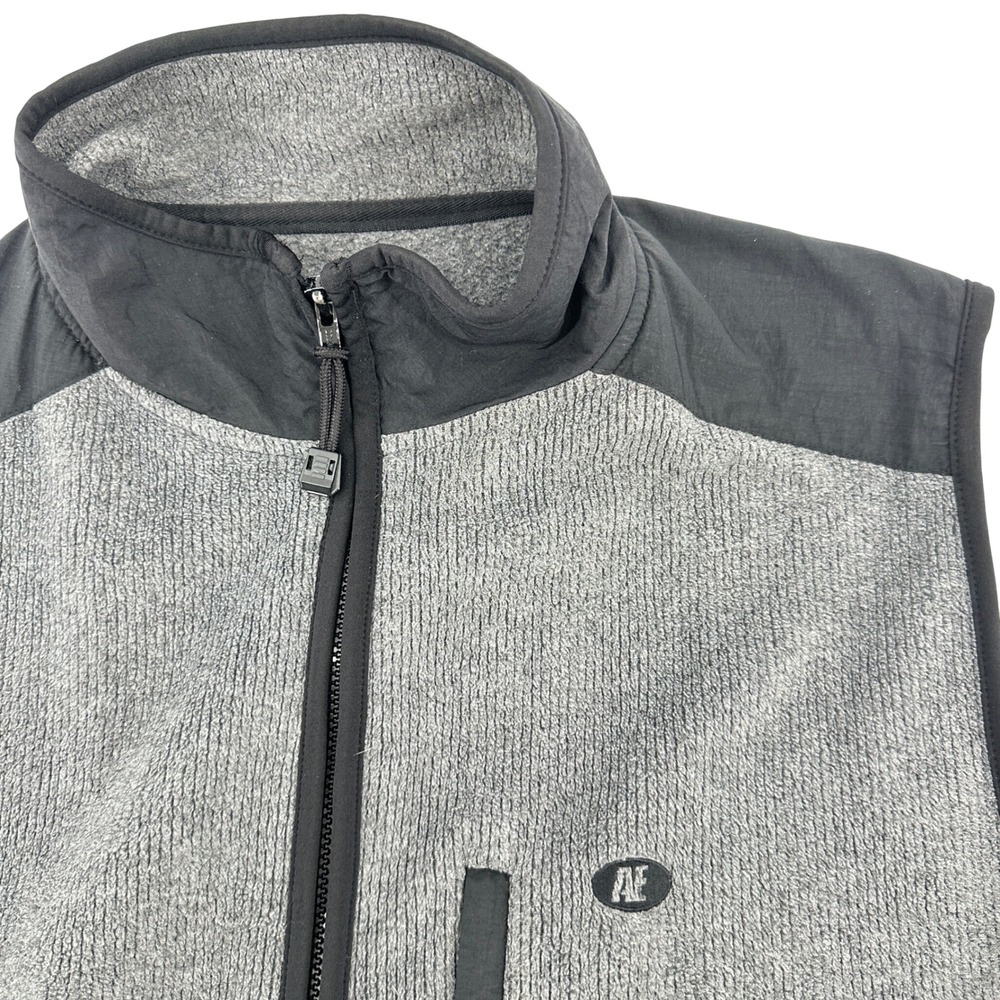 AE Performance Vest Mens XXL by American Eagle‎ Fleece Lined Grey Full Zip